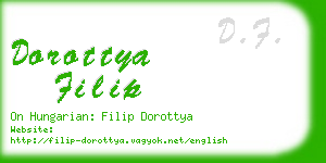 dorottya filip business card